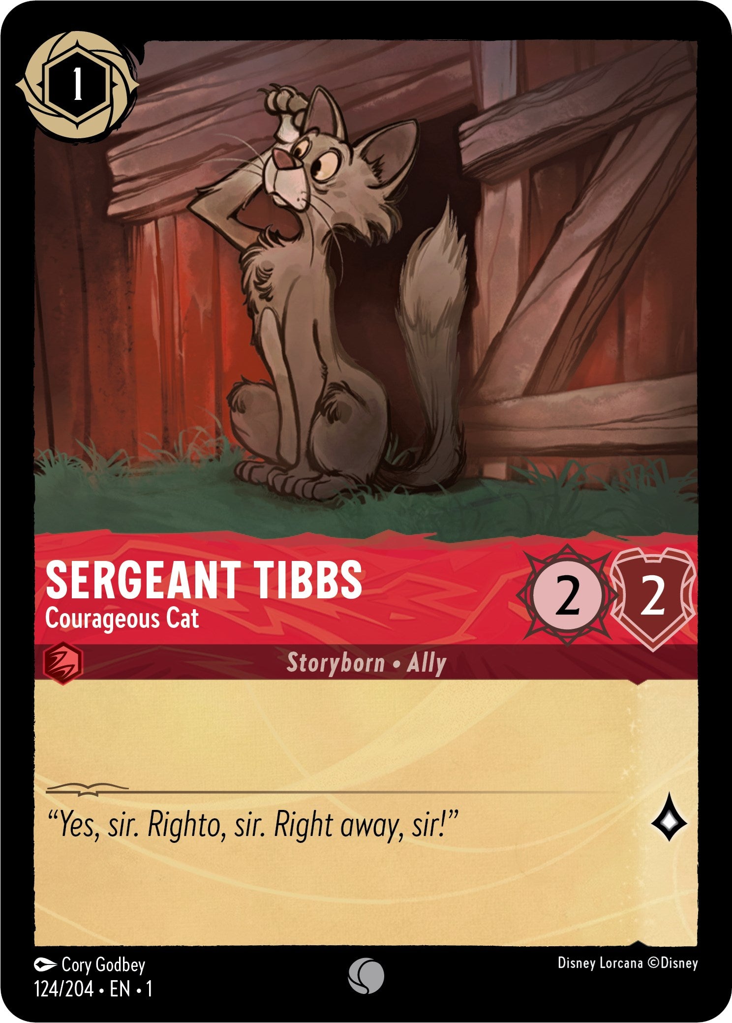 Sergeant Tibbs - Courageous Cat (124/204) [The First Chapter] | Rock City Comics