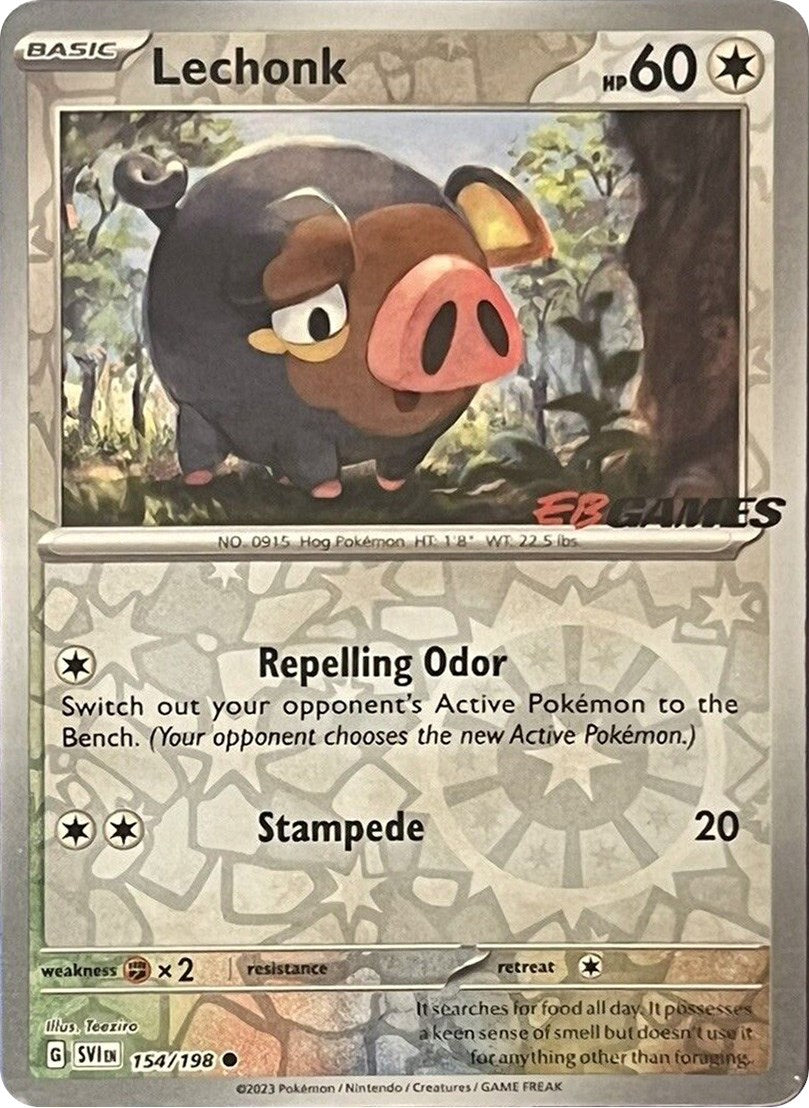 Lechonk (154/198) (EB Games Promo) [Scarlet & Violet: Base Set] | Rock City Comics