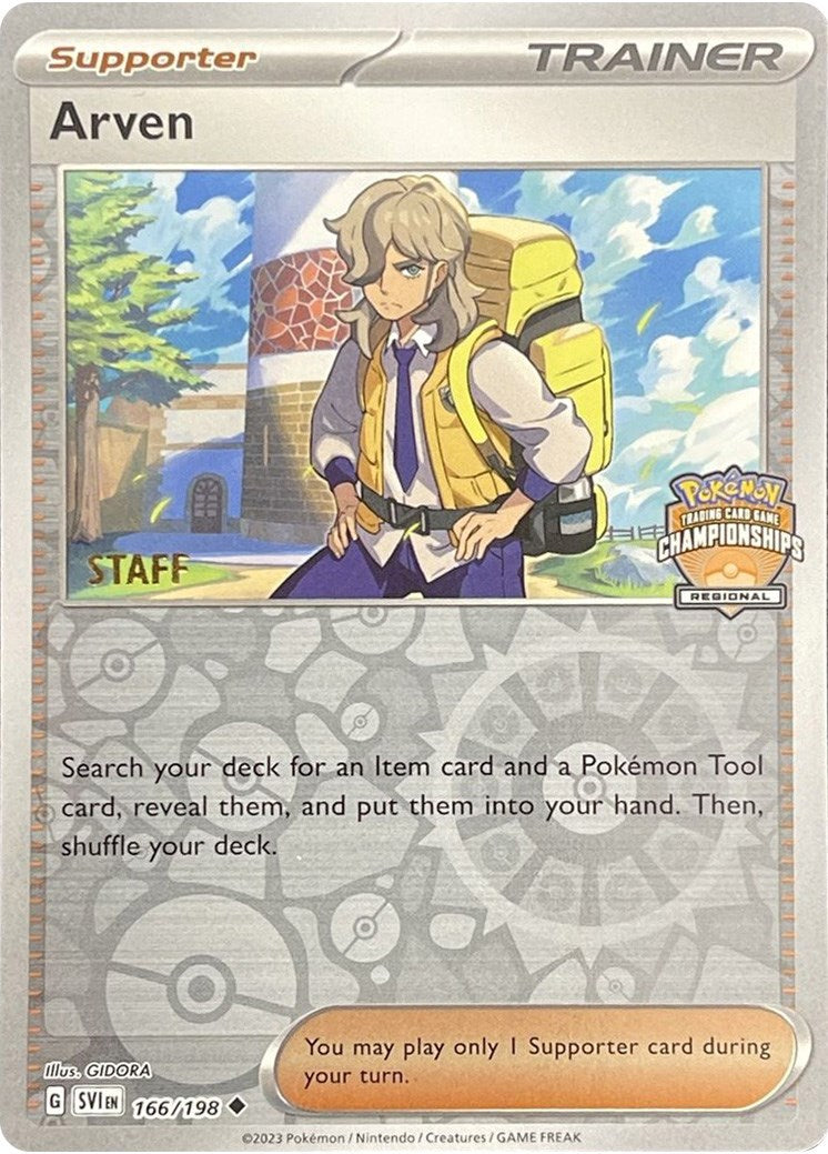 Arven (166/198) (Staff Regional Championships) [League & Championship Cards] | Rock City Comics