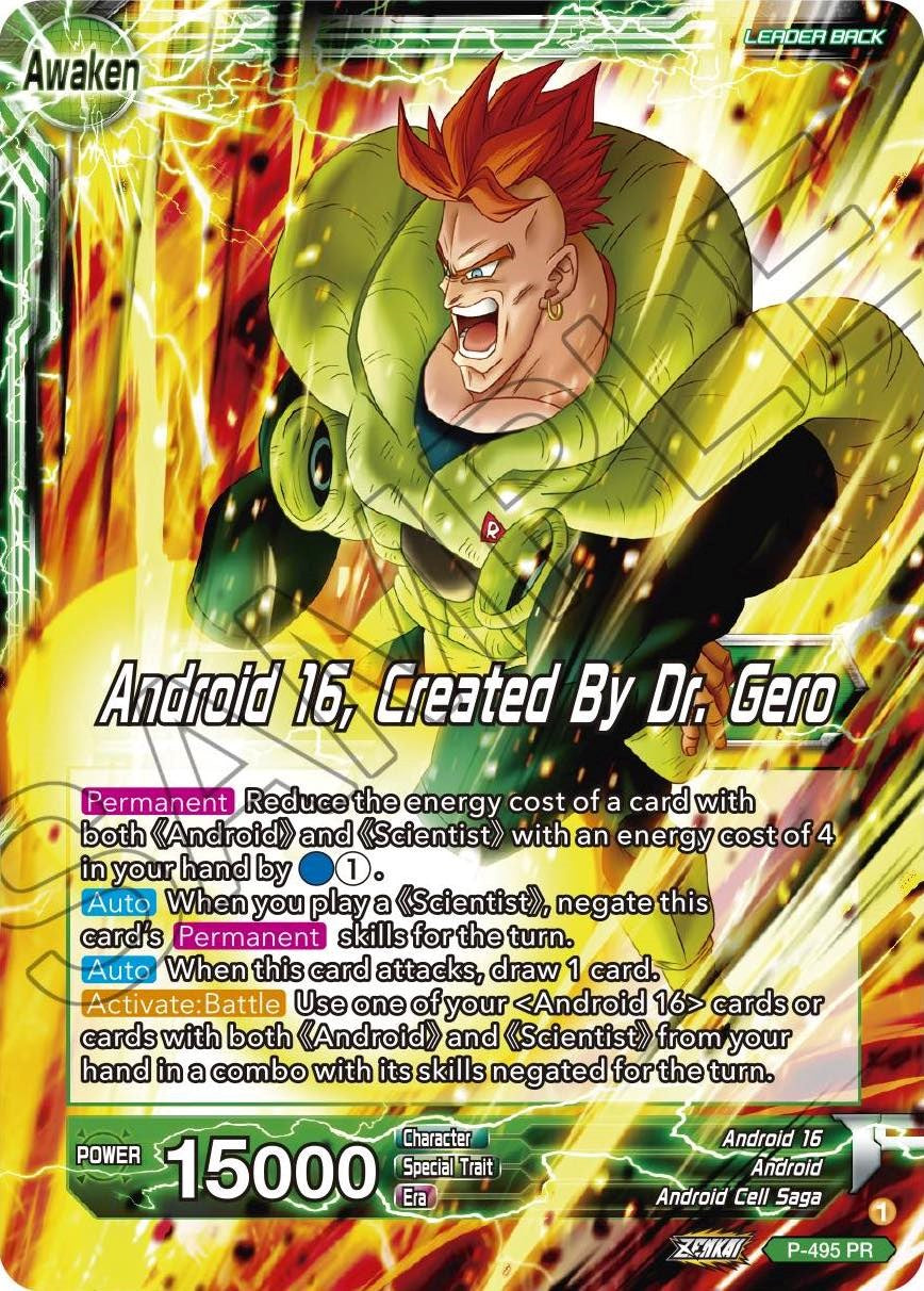Android 16 // Android 16, Created By Dr. Gero (P-495) [Promotion Cards] | Rock City Comics