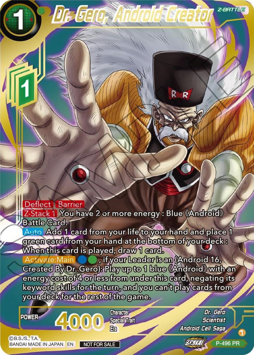 Dr. Gero, Android Creator (Gold Stamped) (P-496) [Promotion Cards] | Rock City Comics