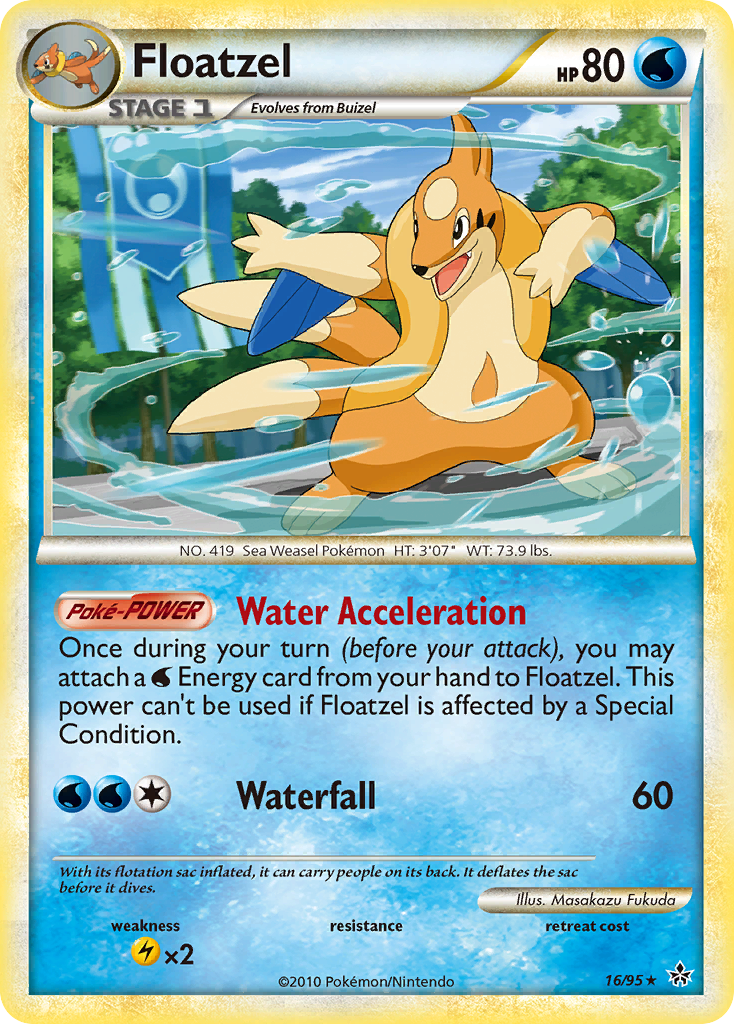 Floatzel (16/95) [HeartGold & SoulSilver: Unleashed] | Rock City Comics