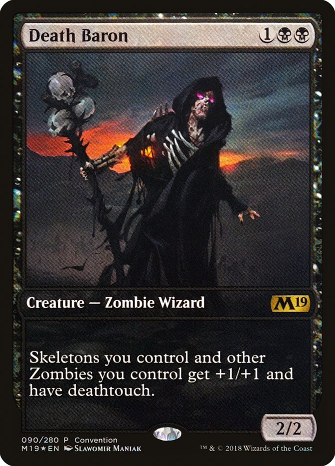 Death Baron (Convention) (Full Art) [Core Set 2019 Promos] | Rock City Comics