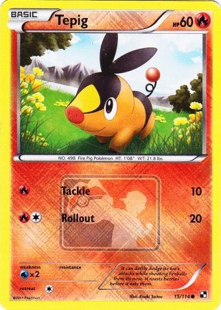 Tepig (15/114) (League Promo) [Black & White: Base Set] | Rock City Comics