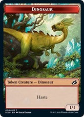 Dinosaur // Human Soldier (004) Double-Sided Token [Ikoria: Lair of Behemoths Tokens] | Rock City Comics