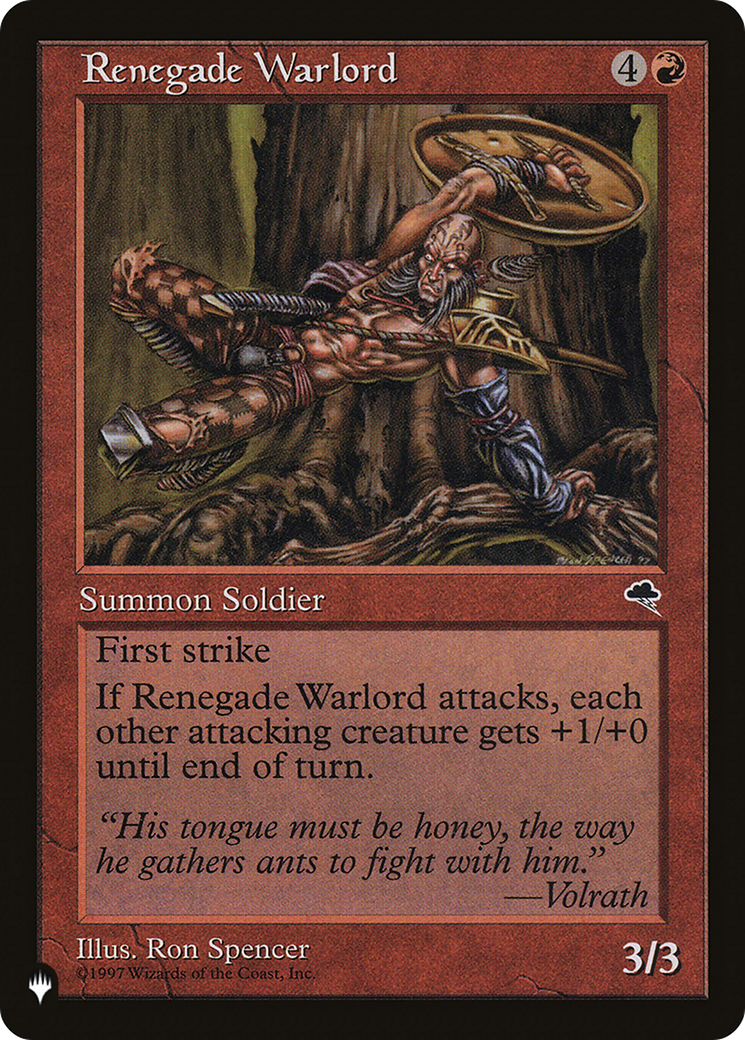 Renegade Warlord [The List Reprints] | Rock City Comics