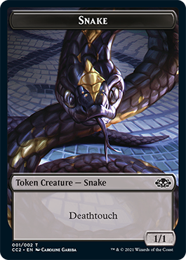 Snake // Zombie Double-Sided Token [Commander Collection: Black Tokens] | Rock City Comics
