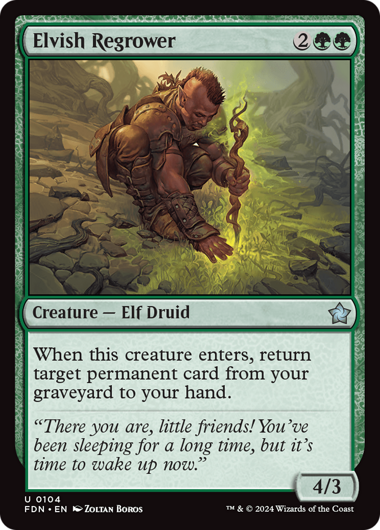 Elvish Regrower [Foundations] | Rock City Comics