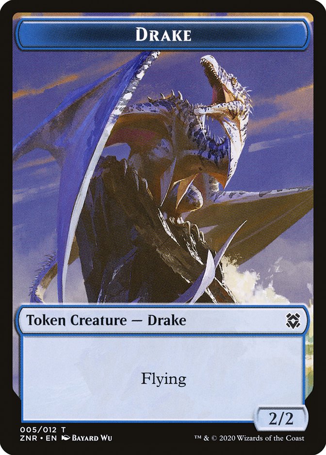 Copy // Drake Double-Sided Token [Zendikar Rising Tokens] | Rock City Comics