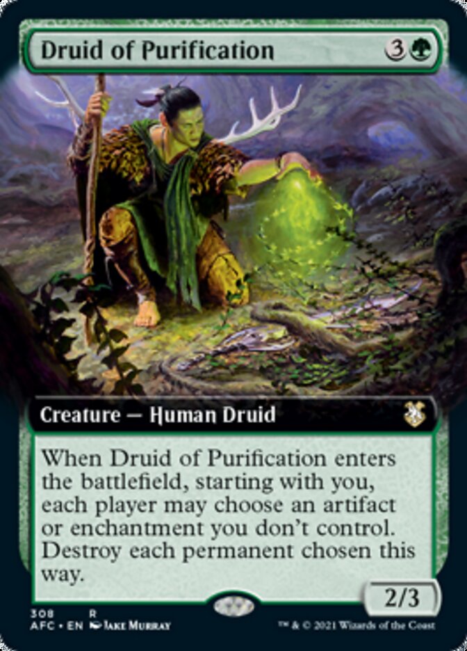Druid of Purification (Extended Art) [Dungeons & Dragons: Adventures in the Forgotten Realms Commander] | Rock City Comics