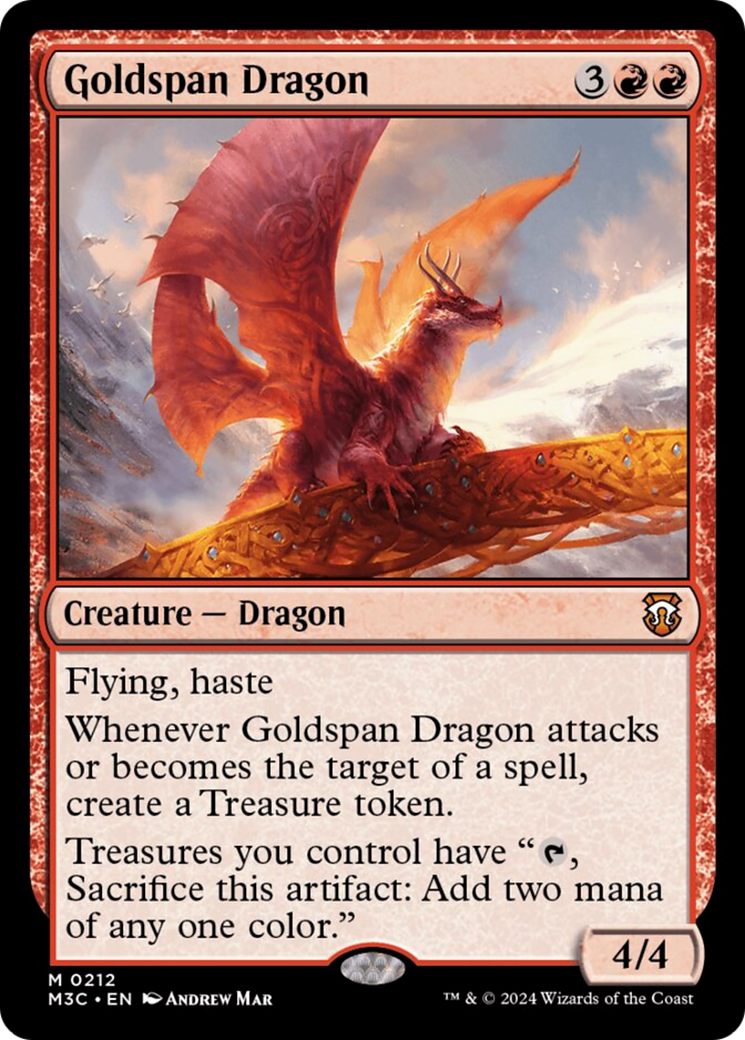 Goldspan Dragon (Ripple Foil) [Modern Horizons 3 Commander] | Rock City Comics