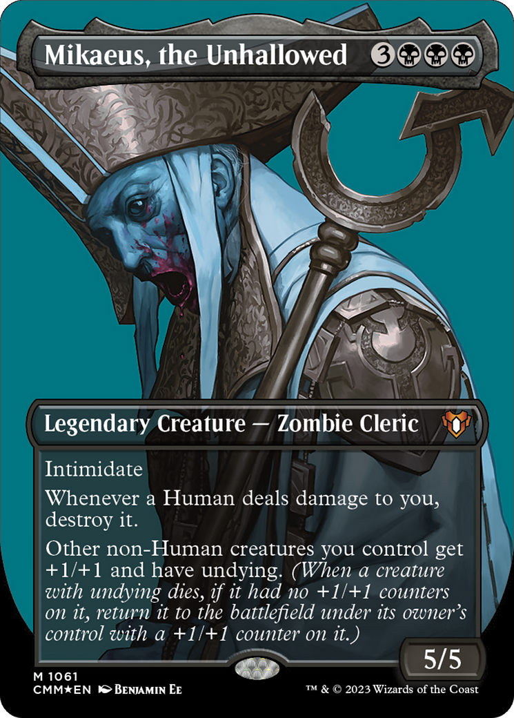 Mikaeus, the Unhallowed (Borderless Textured Foil Frame Break) [Commander Masters] | Rock City Comics