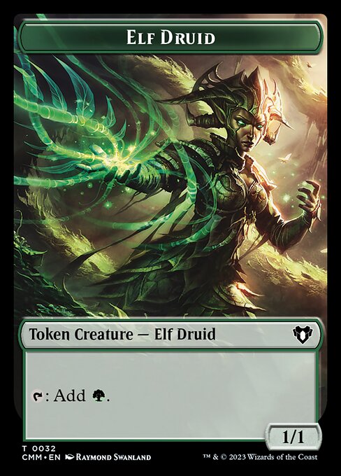 Saproling // Elf Druid Double-Sided Token [Commander Masters Tokens] | Rock City Comics