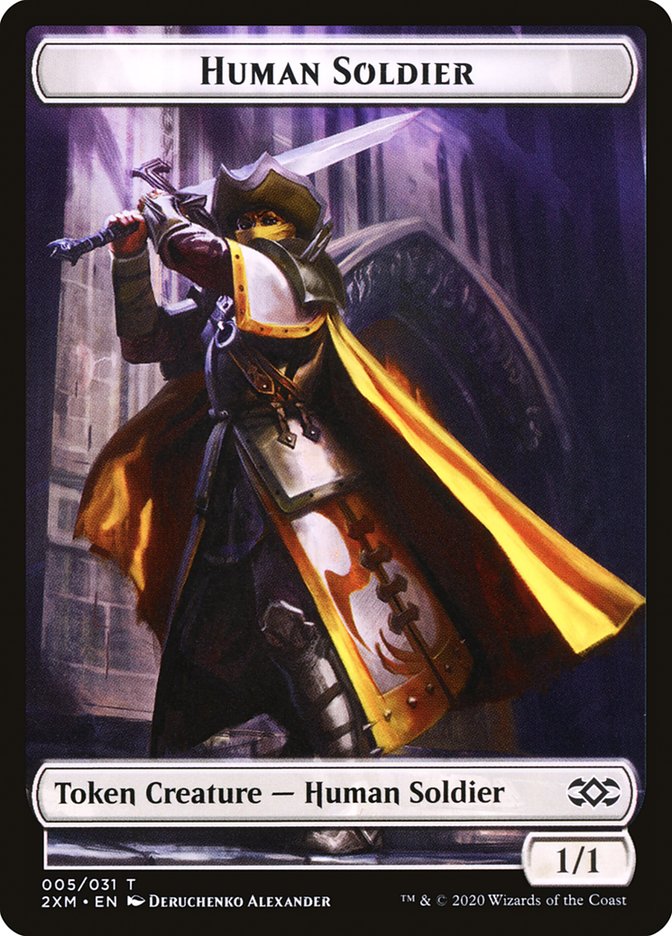 Human Soldier Token [Double Masters Tokens] | Rock City Comics