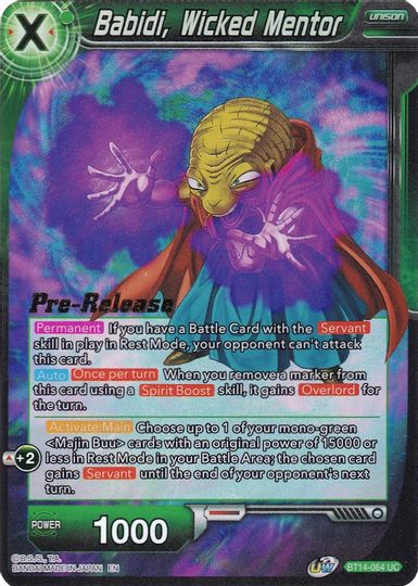 Babidi, Wicked Mentor (BT14-064) [Cross Spirits Prerelease Promos] | Rock City Comics