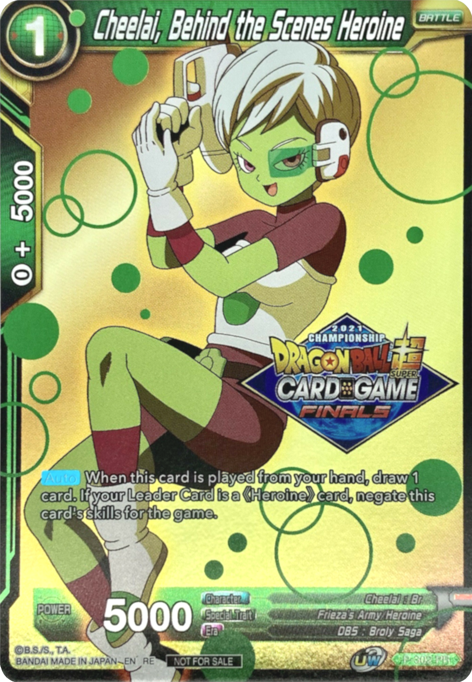 Cheelai, Behind the Scenes Heroine (2021 Tournament Pack Vault Set) (P-302) [Tournament Promotion Cards] | Rock City Comics