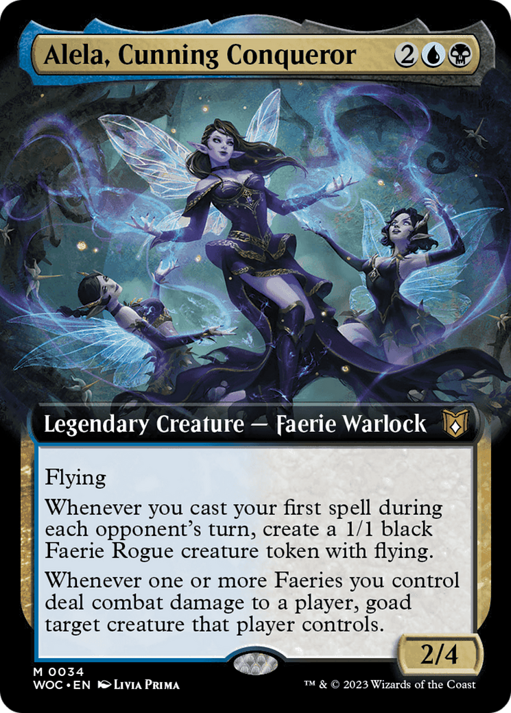 Alela, Cunning Conqueror (Extended Art) [Wilds of Eldraine Commander] | Rock City Comics