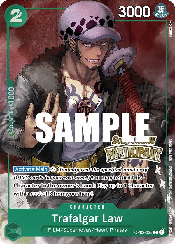 Trafalgar Law (Online Regional 2023) [Participant] [One Piece Promotion Cards] | Rock City Comics