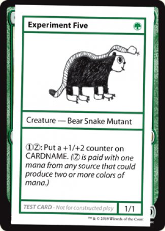 Experiment Five (2021 Edition) [Mystery Booster Playtest Cards] | Rock City Comics
