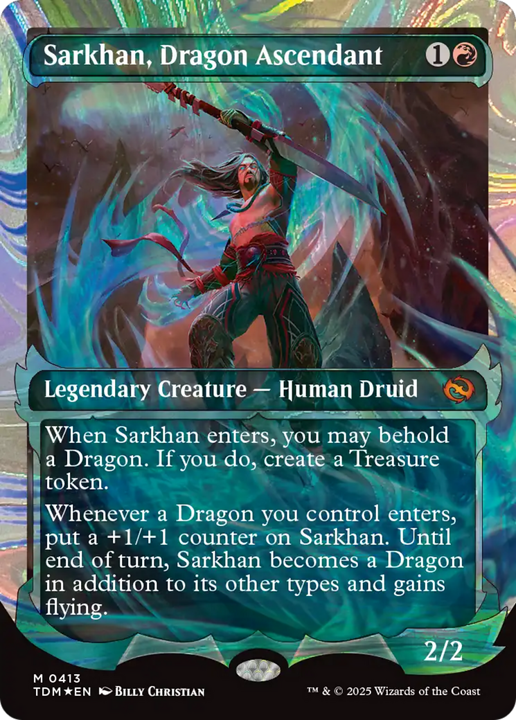 Sarkhan, Dragon Ascendant (0413) (Showcase) (Halo Foil) [Tarkir: Dragonstorm] | Rock City Comics