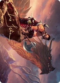 Dragonkin Berserker Art Card (Gold-Stamped Signature) [Kaldheim Art Series] | Rock City Comics