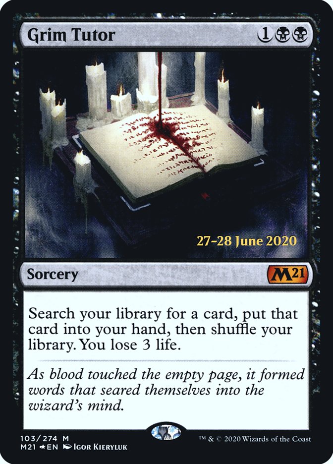Grim Tutor [Core Set 2021 Prerelease Promos] | Rock City Comics
