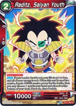 Raditz, Saiyan Youth (BT11-005) [Vermilion Bloodline] | Rock City Comics