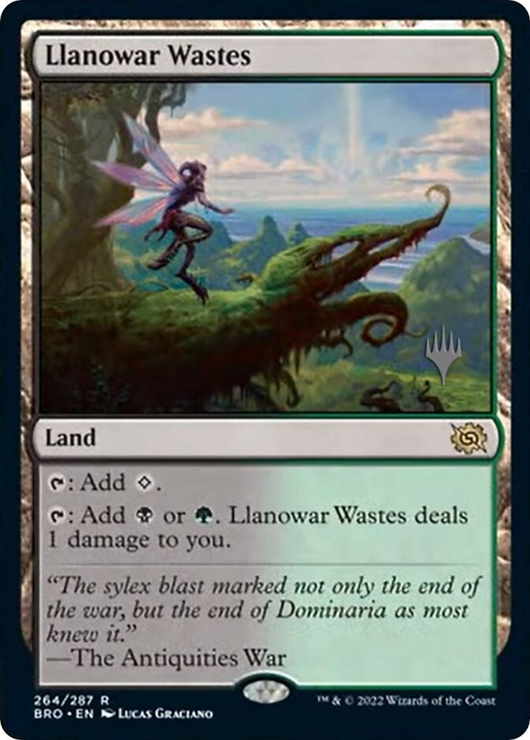 Llanowar Wastes (Promo Pack) [The Brothers' War Promos] | Rock City Comics