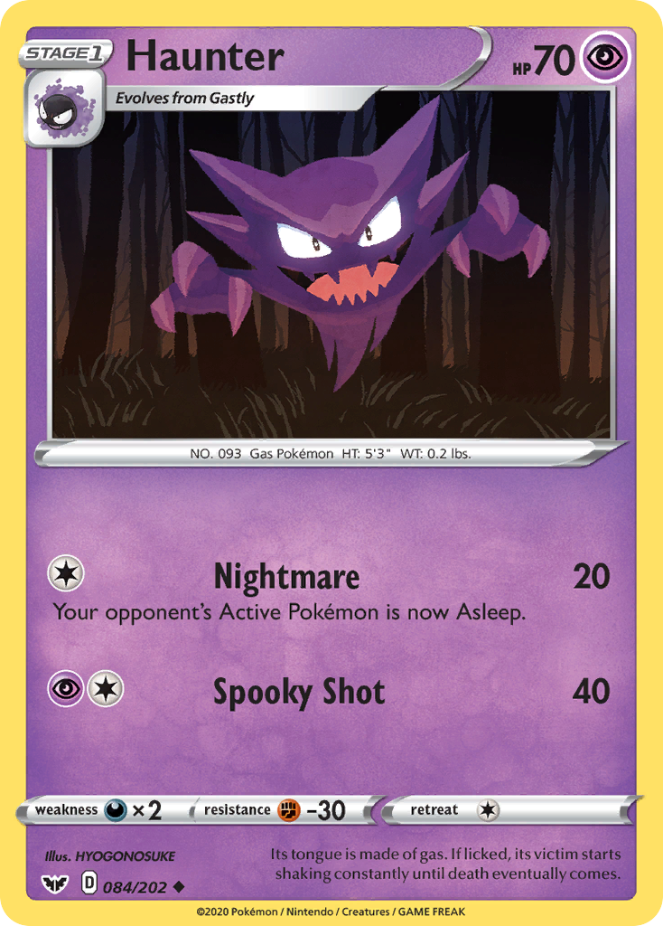 Haunter (084/202) [Sword & Shield: Base Set] | Rock City Comics