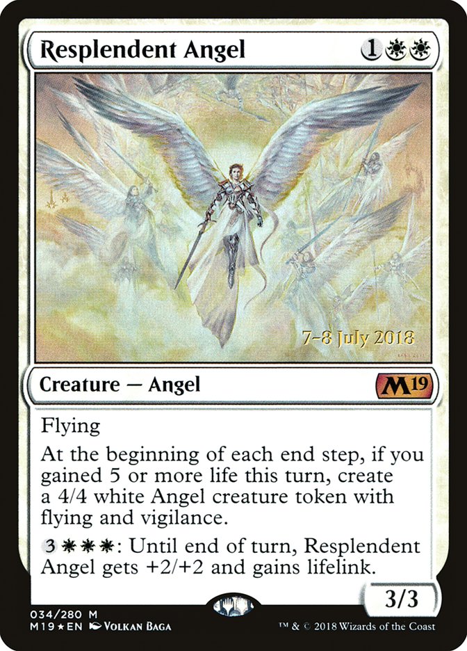 Resplendent Angel [Core Set 2019 Prerelease Promos] | Rock City Comics