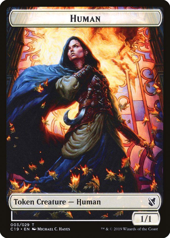 Human Token [Commander 2019 Tokens] | Rock City Comics