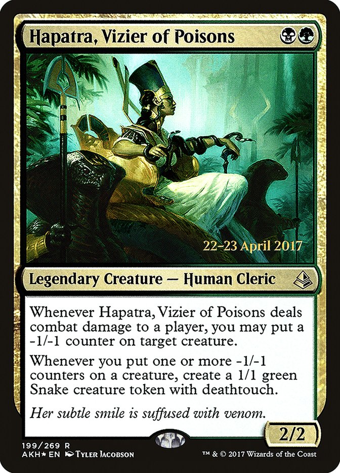 Hapatra, Vizier of Poisons [Amonkhet Prerelease Promos] | Rock City Comics