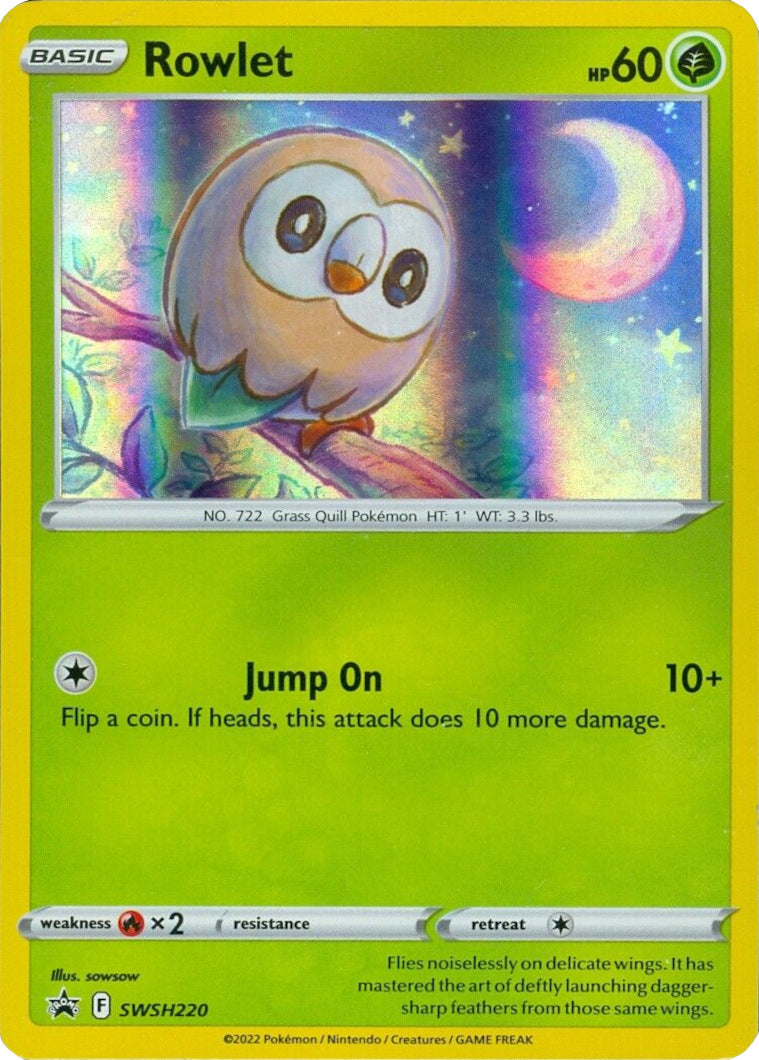 Rowlet (SWSH220) (Cosmos Holo) [Sword & Shield: Black Star Promos] | Rock City Comics