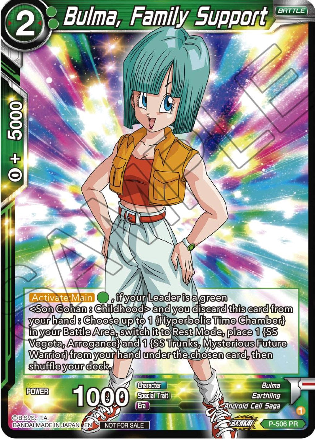 Bulma, Family Support (Zenkai Series Tournament Pack Vol.4) (P-506) [Tournament Promotion Cards] | Rock City Comics