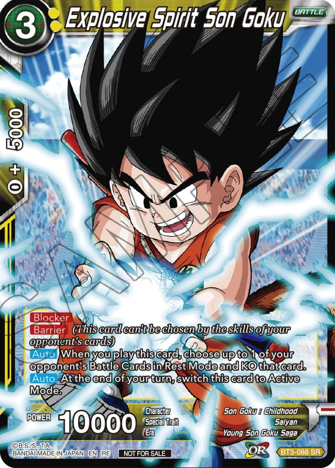 Explosive Spirit Son Goku (Championship Selection Pack 2023 Vol.2) (Silver Foil) (BT3-088) [Tournament Promotion Cards] | Rock City Comics