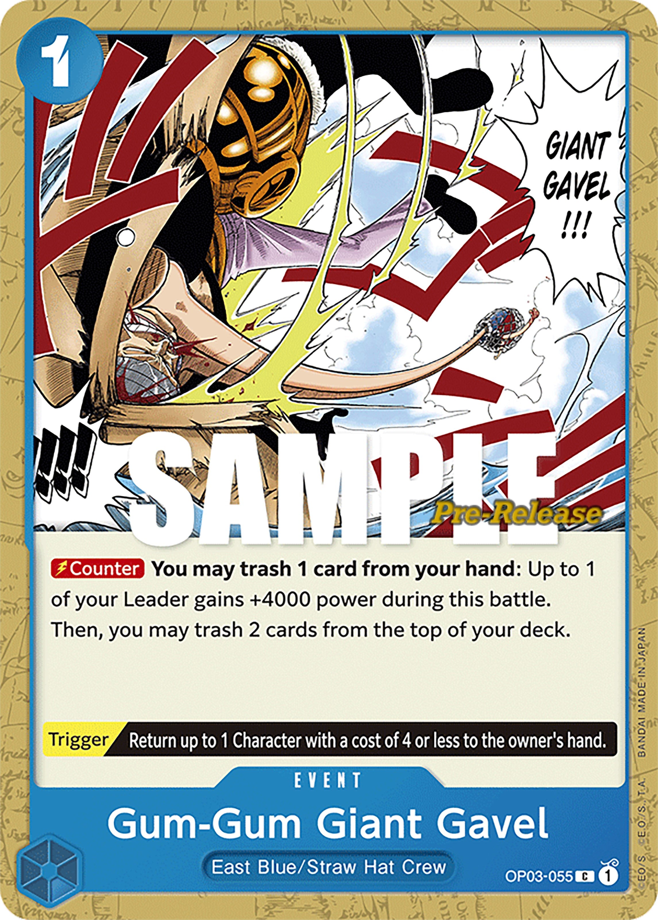 Gum-Gum Giant Gavel [Pillars of Strength Pre-Release Cards] | Rock City Comics