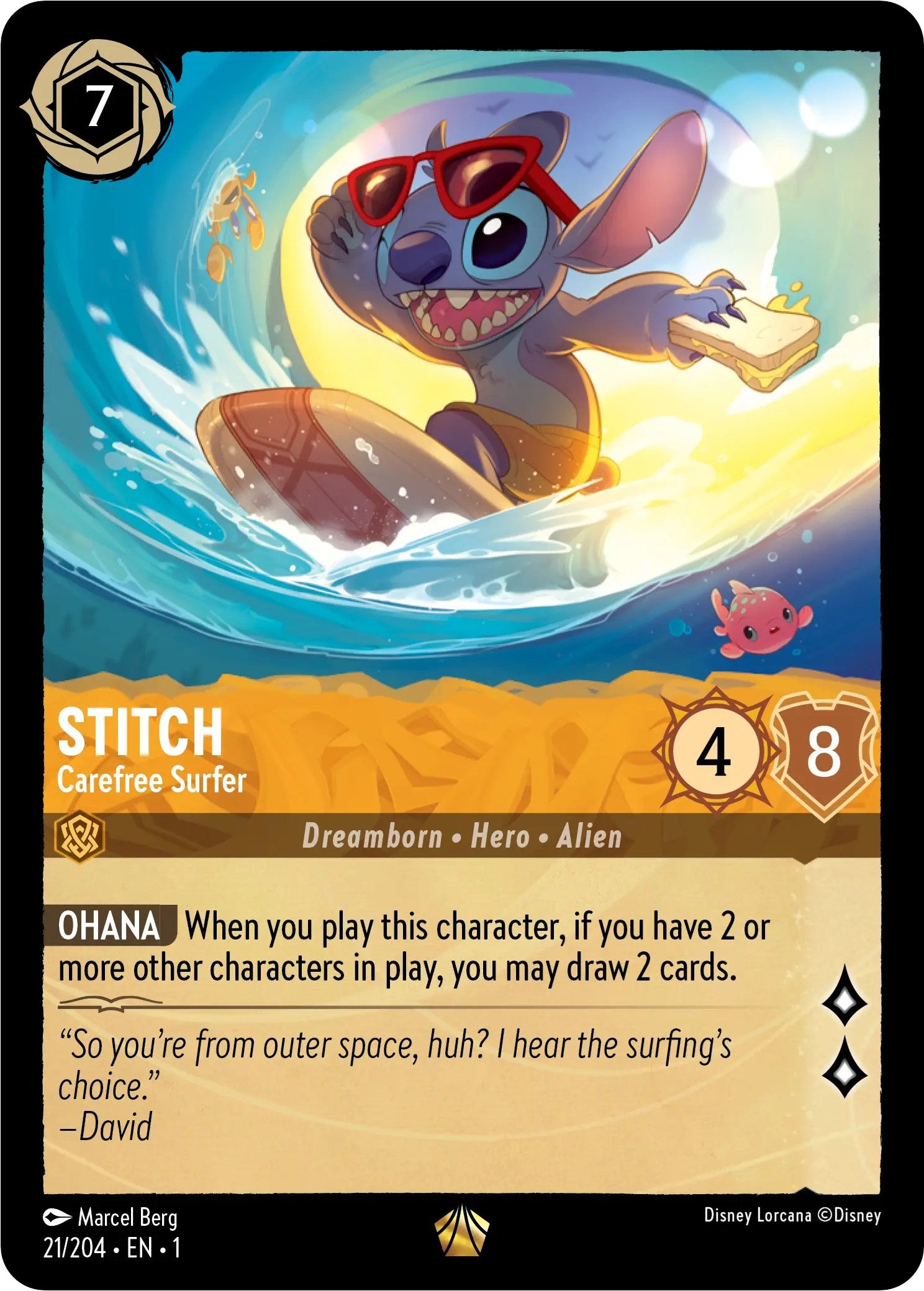 Stitch - Carefree Surfer (21/204) [The First Chapter] | Rock City Comics