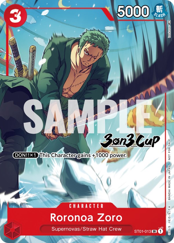 Roronoa Zoro (3-on-3 Cup) [Participant] [One Piece Promotion Cards] | Rock City Comics