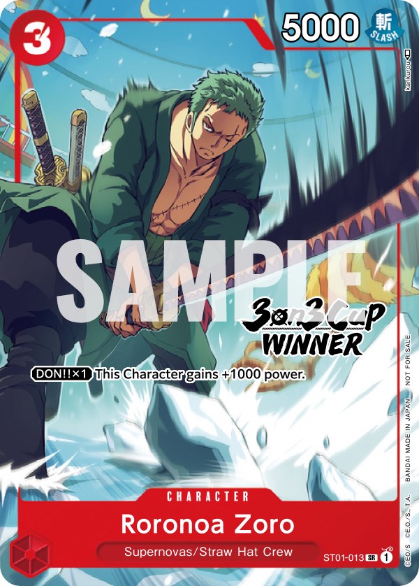 Roronoa Zoro (3-on-3 Cup) [Winner] [One Piece Promotion Cards] | Rock City Comics