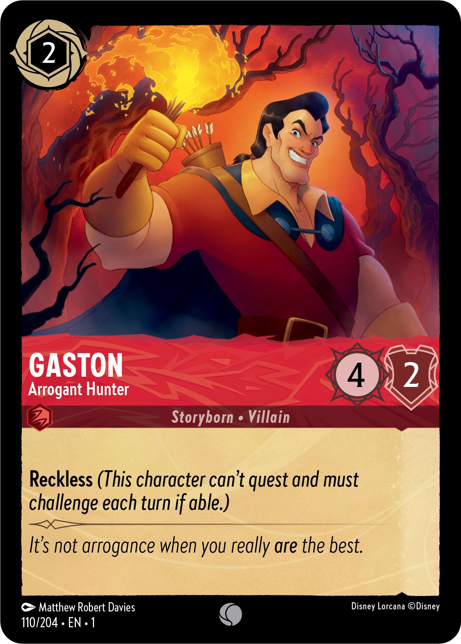 Gaston - Arrogant Hunter (110/204) [The First Chapter] | Rock City Comics