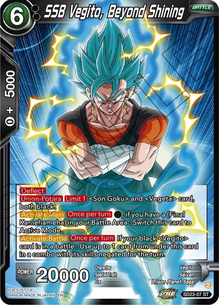 SSB Vegito, Beyond Shining (SD23-07) [Critical Blow] | Rock City Comics