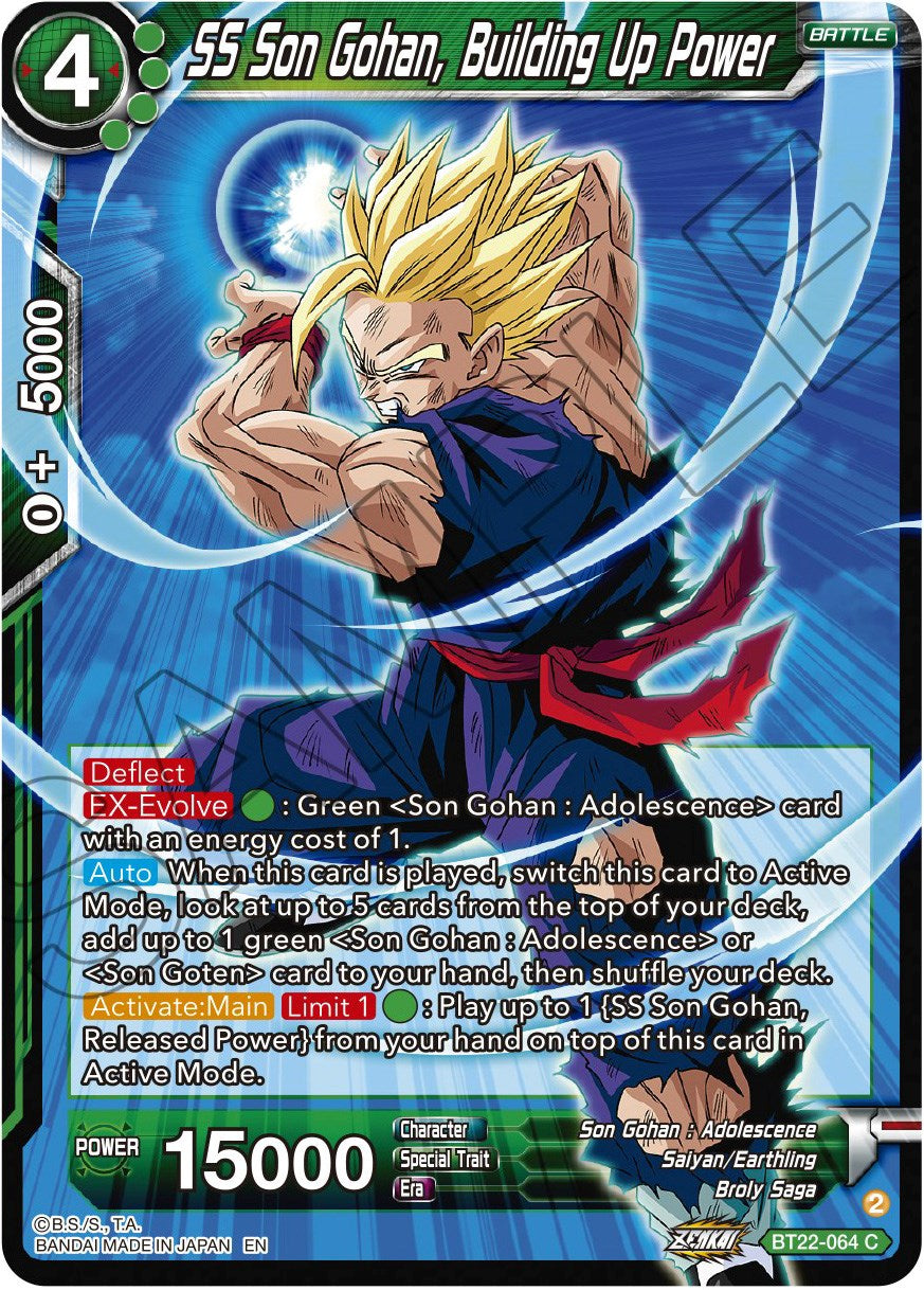 SS Son Gohan, Building Up Power (BT22-064) [Critical Blow] | Rock City Comics