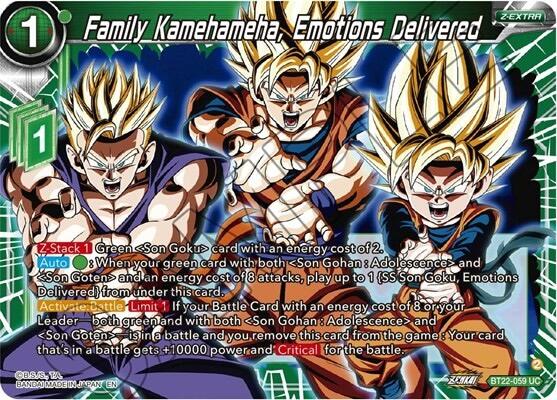 Family Kamehameha, Emotions Delivered (BT22-059) [Critical Blow] | Rock City Comics