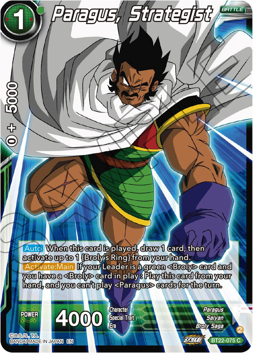 Paragus, Strategist (BT22-075) [Critical Blow] | Rock City Comics