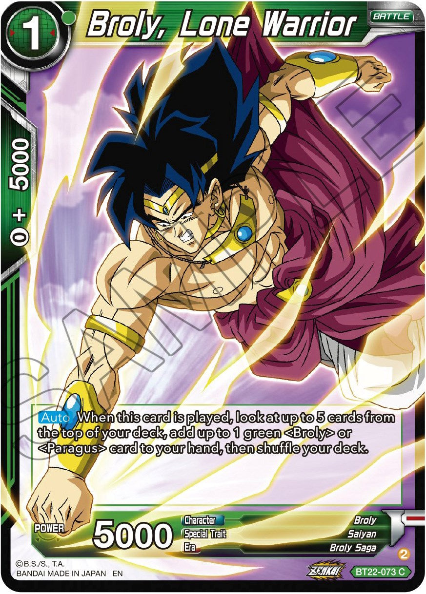 Broly, Lone Warrior (BT22-073) [Critical Blow] | Rock City Comics