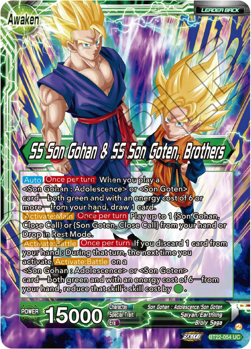 Son Goten // SS Son Gohan & SS Son Goten, Brothers (BT22-054) [Critical Blow] | Rock City Comics