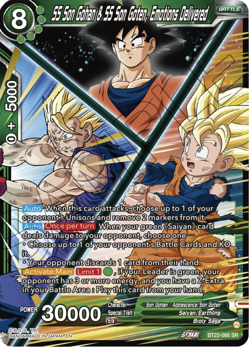 SS Son Gohan & SS Son Goten, Emotions Delivered (BT22-066) [Critical Blow] | Rock City Comics