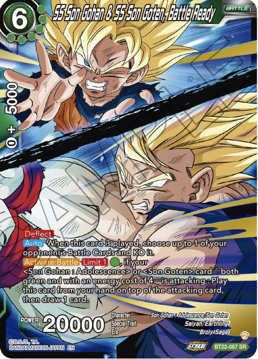 SS Son Gohan & SS Son Goten, Battle Ready (BT22-067) [Critical Blow] | Rock City Comics