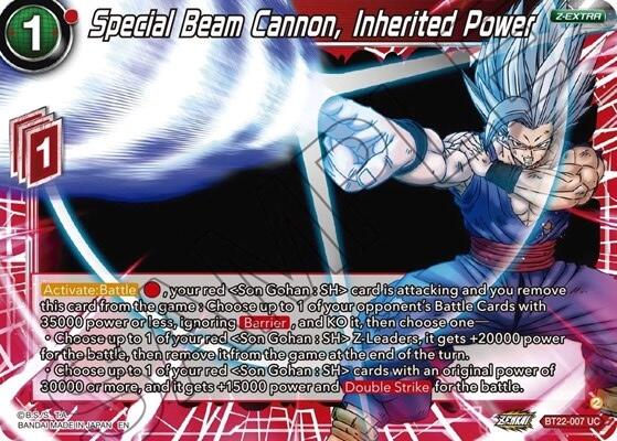 Special Beam Cannon, Inherited Power (BT22-007) [Critical Blow] | Rock City Comics