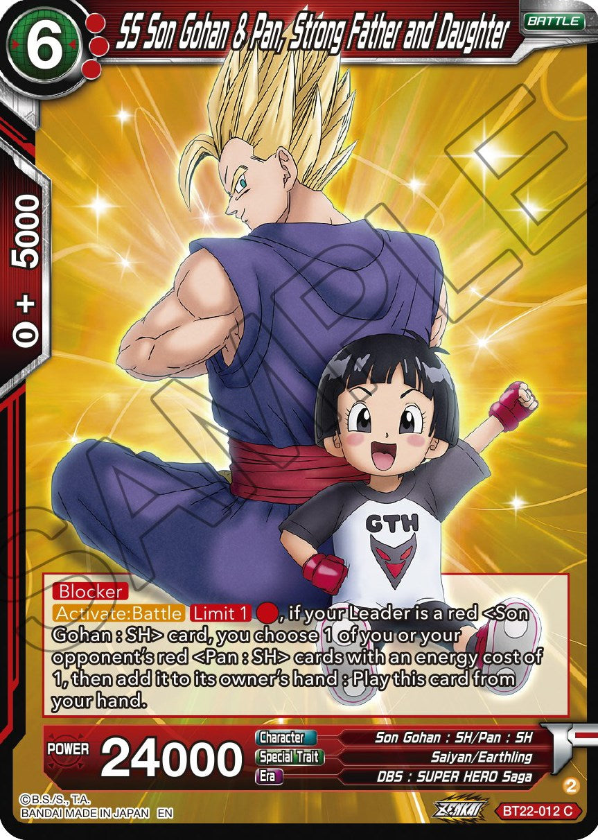 SS Son Gohan & Pan, Strong Father and Daughter (BT22-012) [Critical Blow] | Rock City Comics